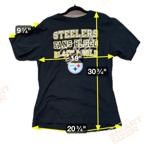 Steelers Fans Bleed Black & Gold Reebok‎ T-Shirt Mens Large Football - Picture 4 of 5